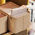 Miniatyrbild 5 av 7: Wardrobe Storage, 35x25x22cm Desktop Storage Basket, Foldable Storage Box for Clothes, Drawer Organizer, Storage Box