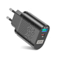 Miniatyrbild 1 av 10: USA/EU/UK/KR 65W GaN-laddare för QC 3.0 USB PD väggladdare Typ C USB snabbladdare för bärbar dator Power Bank-adapter White - EU