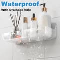 Self-Adhesive Shower Shelf - 1-Pack Acrylic Bathroom Shelf Without Drilling | Waterproof & Non-Slip