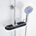Drill-Free Shower Shelf for Shower Rod - Bathroom Organizer