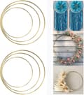 6-pack 30/25/20 cm Gyllene Metallringar för Bröllop DIY Drömdekor