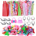 32-delars Barbie-dockkläder, skor, kläder, accessoarer