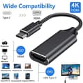 Miniatyrbilde 2 av 5: USB Type-C til HDMI-adapter 4K (Thunderbolt 3-kompatibel) med lyd- og videoutgang
