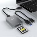 Pikkukuva 2 / 5: CFexpress Type B -kortinlukija USB 3.2 Gen2 10 Gbit/s, USB-C–USB-C/A-kaapeli mukana hopeanharmaa Silver-gray