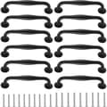 Miniatyrbild 1 av 4: 12-pack Cabinet Pulls Black, Vintage Drawer Pull Long Dresser