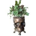 Skull Flower Pot Resin Craft Ornament Creative Halloween Gift for Home