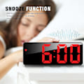 Miniatyrbild 4 av 4: Digital väckarklocka, 6,7\" LED digital klocka sängväckarklocka morgonväckarklocka, röststyrning/icke-tickande/snooze/temperatur/datum justerbar