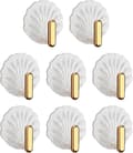 8 Pcs Self-Adhesive Hooks, Adhesive Hooks for Hanging, Waterproof Heavy Duty Self-Adhesive Hooks for Door Kitchen Bathroom