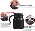 Miniatyrbild 3 av 5: Teapot - Teapot with filter - Double-walled vacuum thermos - Stainless steel teapot - black