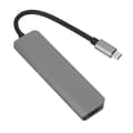 Miniatyrbilde 8 av 8: 5 i 1 Type C Hub Type C til HD Multimedia Grensesnitt USB3.0 2 USB2.0 USB C PD Støtte 4K 30Hz Plug and Play USB C Hub Grå