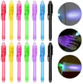 14 stk. Usynlig Blæk Pen, Spionpen med UV-lys Magisk Markør Børnepenne