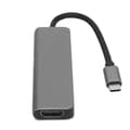 Miniatyrbild 2 av 8: 5-i-1 Type C-hubb Type C till HD Multimedia-gränssnitt USB3.0 2 USB2.0 USB C PD Stöd 4K 30Hz Plug and Play USB C-hubb Grå