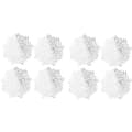 8 Pcs PVC Placemats, Hollow, Non-slip, Silver
