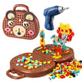 Toy Toolbox, 3D Puzzle Mosaic Toolbox Kids Game, Creative Toolbox for Kids Ages 3-12