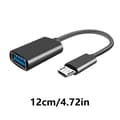 Miniatyrbillede 3 af 5: USB2.0 OTG Adapterkabel Tråd Hun USB til Type C/USB 5Pin til Tilslutning af USB-enheder til Telefoner og Tablets Grå Grey