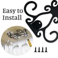 Miniatyrbild 2 av 3: Wine Holder for Hanging Under Shelf, Wine Rack for Storage Under Cabinet, Storage Organizer for Kitchen, Bar