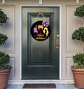 Miniatyrbild 5 av 5: Decorative Hanging Panel for Front Door Witch Theme Halloween Decoration