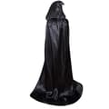 Kappe til døden, vampyr, heks, festkostume til voksne og børn, sort kappe