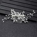 Hårkam - Brud - Elegant - Legering - Strass - En storlek 13x6 cm