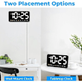 Miniatyrbild 2 av 8: Digital väggklocka, 9 tum LED-digitalklocka med 12/24 timmar, stora siffror, liten tyst väggklocka Green Light