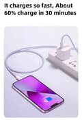 Miniatyrbillede 3 af 6: 60W 6A USB Type C til Type C Kabel Datalinje til iPhone 15 16 Samsung Xiaomi Hurtigopladning USB C til C Kabel Type C Dataoplader Blå Blå 0.25m Blue 0.25m