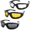 3 Pair Motorcycle Goggles Padded Eyewear UV Protection Dustproof Windproof Motorcycle Sunglasses [DB]