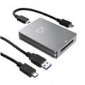 Miniatyrbild 1 av 5: CFexpress Type B Card Reader USB 3.2 Gen2 10Gbps, USB-C to USB-C/A Cable Included Silver-gray Silver-gray