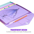 Miniatyrbillede 4 af 6: 10-pak Plastkuverter Polykuvert, A4 Snap File Bag Farve Side