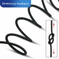 Miniatyrbillede 4 af 5: Elastisk spænder 5mm 15m sort elastisk snor elastisk spænder med krog elastikbånd til presenning cykelkrog fastgørelseskrog (sort 5mm x 15m)