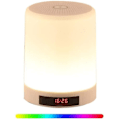 Miniatyrbillede 1 af 5: Bluetooth Højttaler LED Lampe, 3 Touch Dæmpbare Tilstande Og 7 Farver Vækkeur
