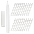 20 Pcs Practical White Chalk Markers Portable Writing Chalk Pens Comfortable Grip Liquid Chalk Pens