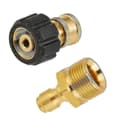 Pressure Washer Adapter Set Quick Connects For Foam Lance M22 To 1/4 Inch Quick, 5000 Psi