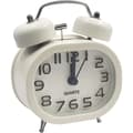 Retro Tyst Kvarts Väckarklocka, Morgon Väckarklocka Resa Säng Analog Klocka Dubbel Klocka Metall