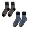 Wool Socks Thick Knitted Warm Cushion Women's Wool 1913 Dark Grey + 1913 Blue KLB