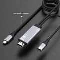 Miniatyrbillede 2 af 5: ONTEN 9572PD Type-C til HDMI-kabel 4K 60Hz Videoadapterkabel til Telefonskærmspejling på Laptop