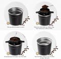 Miniatyrbillede 2 af 5: Rustfrit kaffefilter i rustfrit stål til manuel permanent kaffebrygning, bærbar høj præcision 304 rustfrit stål kaffe te