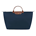 Miniatyrbild 1 av 2: Longchamp Resväska Handväska Nylon Vattentät Dumplingväska med Kohud Stor Kapacitet Bagageväska Axelväska