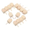 Ubehandlede Træ-dreidel'er 15 stk. Lysegule Hanukkah-dreidel'er til Børnefester DIY