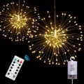 Batteridrevne lyskæder, 1 x 10M 80 LED-lyskæder, 8 tilstande, udendørsbelysning