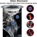 Miniatyrbilde 5 av 5: Oppgradert 3-i-1 vaskesil. Pop-up i rustfritt stål med sil, Pop Up Anti-Clogging vaskesilfilter