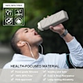 Miniatyrbild 2 av 5: Foldable Drinking Water Bottle 610ml, Portable Silicone Water Bottle, Collapsible Drinking Water Container, Lightweight, Reusable White