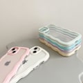 Miniatyrbild 3 av 5: Compatible with iPhone 13 Case, Cute Wavy Pattern Clear Case, Transparent Soft Silicone TPU Bumper Protective Phone Cover