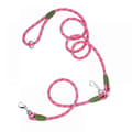 Shoulder Strap Hands-Free Reflective Pet Leash Dog Chain Nylon Leash for Small Large Dogs Pet Traction Rope (Pink)