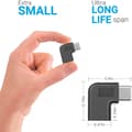 Pikkukuva 5 / 5: Suorakulmainen USB C -sovitin, 90 asteen USB C - USB Type-C uros-uros