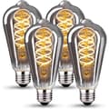 Miniatyrbild 1 av 5: Vintage Dimmable 6W LED ST64 Warm White 2700K 360lm E27 - Edison Style - 4-pack - Grey [Energy Class E]