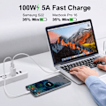 Miniatyrbilde 4 av 7: 2-pakning USB C til USB C-kabel 2m, USB C-kabel hurtiglading USB Type C