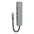 Pikkukuva 8 / 8: 6-in-1 USB C -keskitin, Type C - HD Multimedia Interface USB3.0 USB2.0 PD -muistikortti, tallennuskortti, moniporttinen USB C -sovitin, harmaa