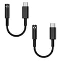 USB-C til 3,5 mm hodetelefonadapter (2-pakning), USB svart