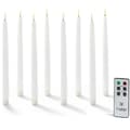Flameless LED Taper Candle Set with Remote - 8 Pack Warm White
