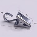 Pikkukuva 2 / 6: 50 kpl Verhokoukku Rem Clip Verhokoukku Clipit Ripustukseen Hopea Silver 50 Pcs-50 Pcs